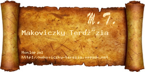 Makoviczky Terézia névjegykártya